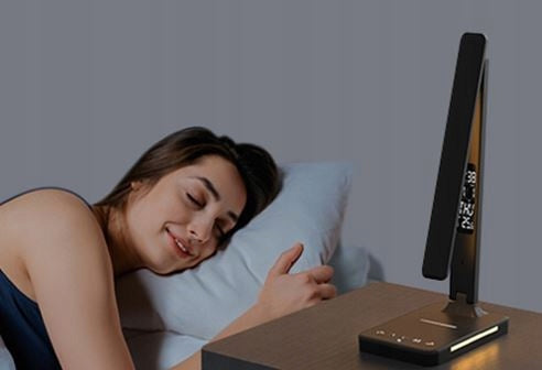 Stalinė lemputė stalinei / braižybos stalui su žadintuvu, Qi 10W indukcija