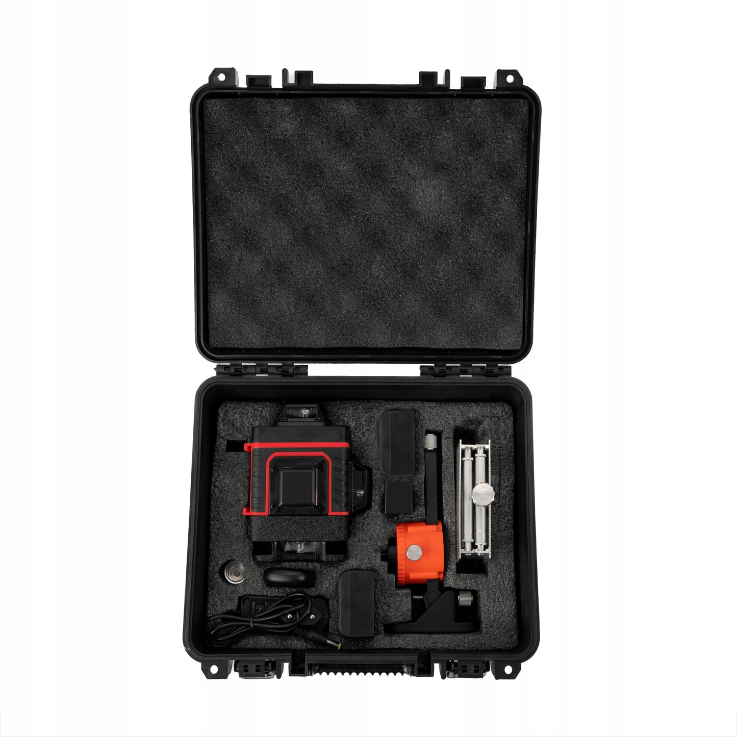 Kryžminis lazeris Lazerinis nivelyras 16 linijų + Trikojis 115 cm 4D Žalias 2xAKU