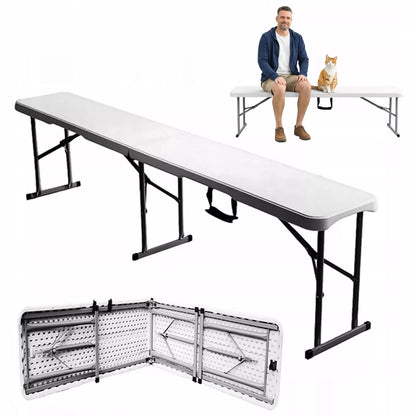 Sulankstamas lauko ir banketų renginių suolas 180 cm, nešiojamas, stabilus