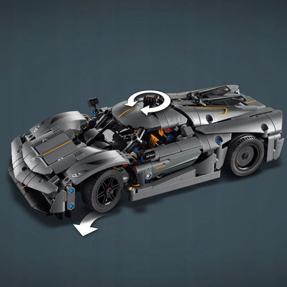 LEGO 42173 TECHNIC Pilkas hiperautomobilis Koenigsegg Jesko Absolut