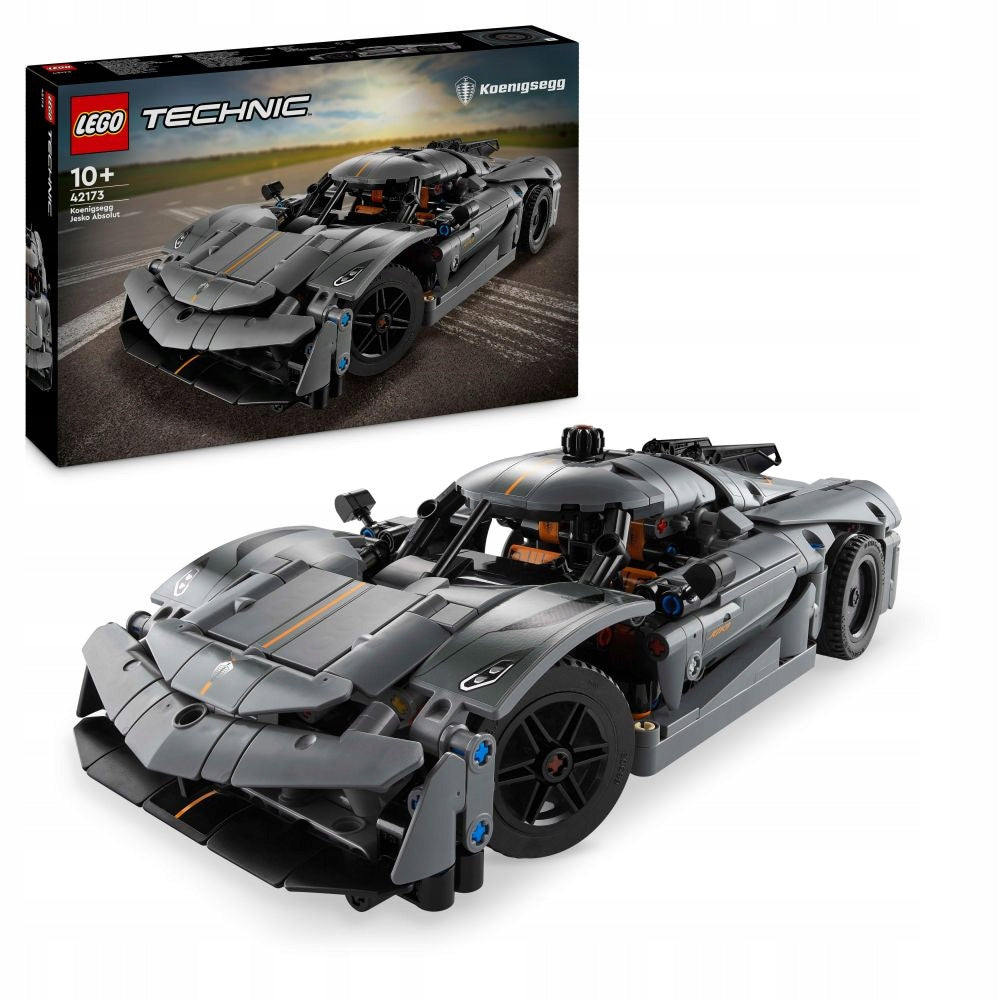 LEGO 42173 TECHNIC Pilkas hiperautomobilis Koenigsegg Jesko Absolut