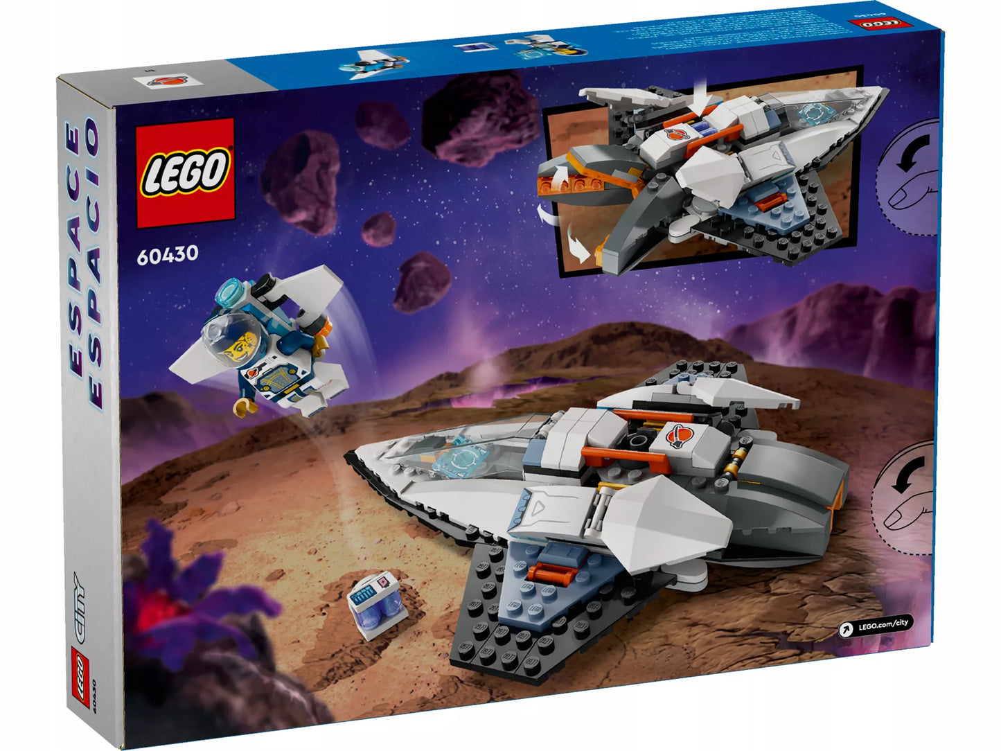 LEGO City Žvaigždėlaivio erdvėlaivis 60430 – kosminis nuotykis vaikams nuo 6 metų
