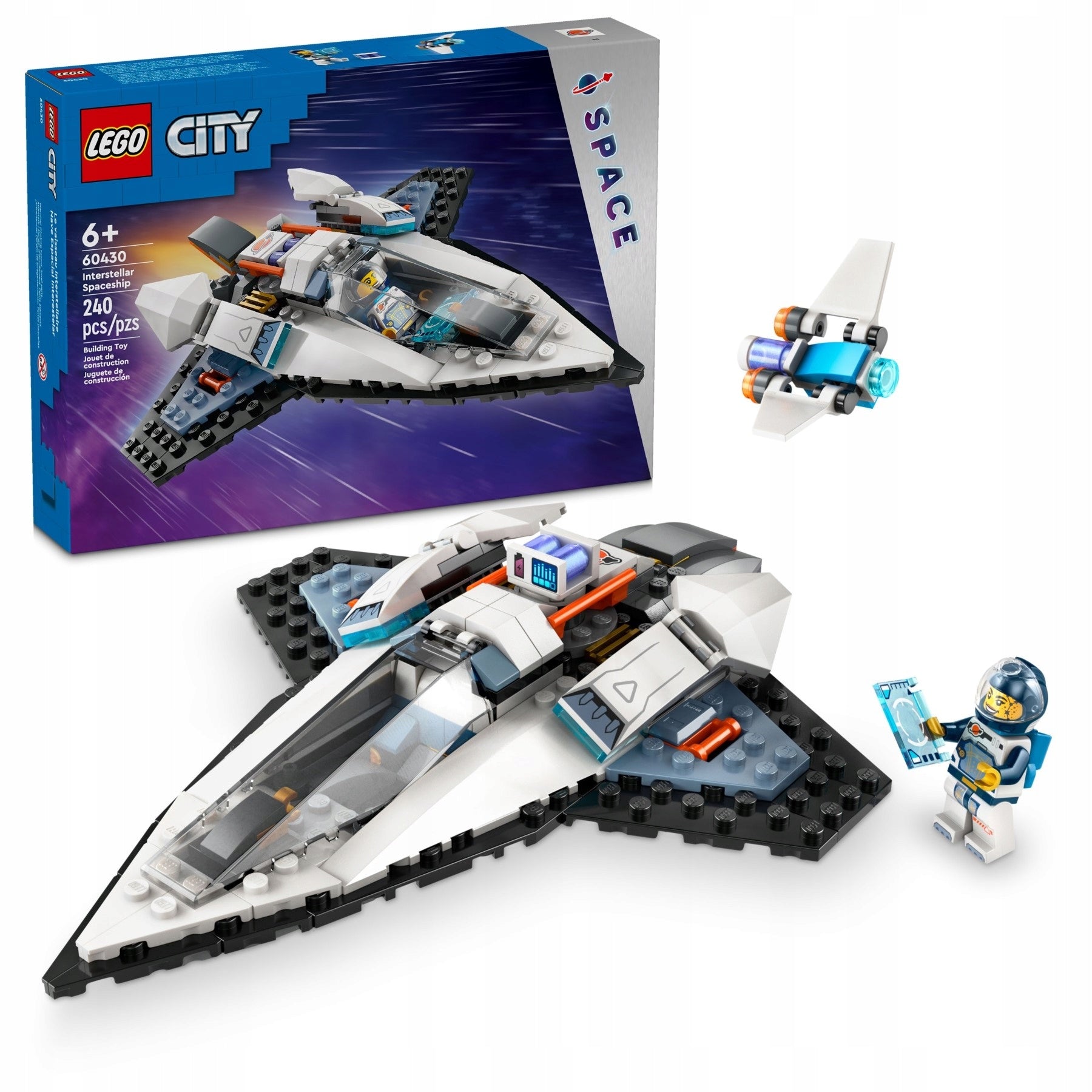 LEGO City Žvaigždėlaivio erdvėlaivis 60430 – kosminis nuotykis vaikams nuo 6 metų