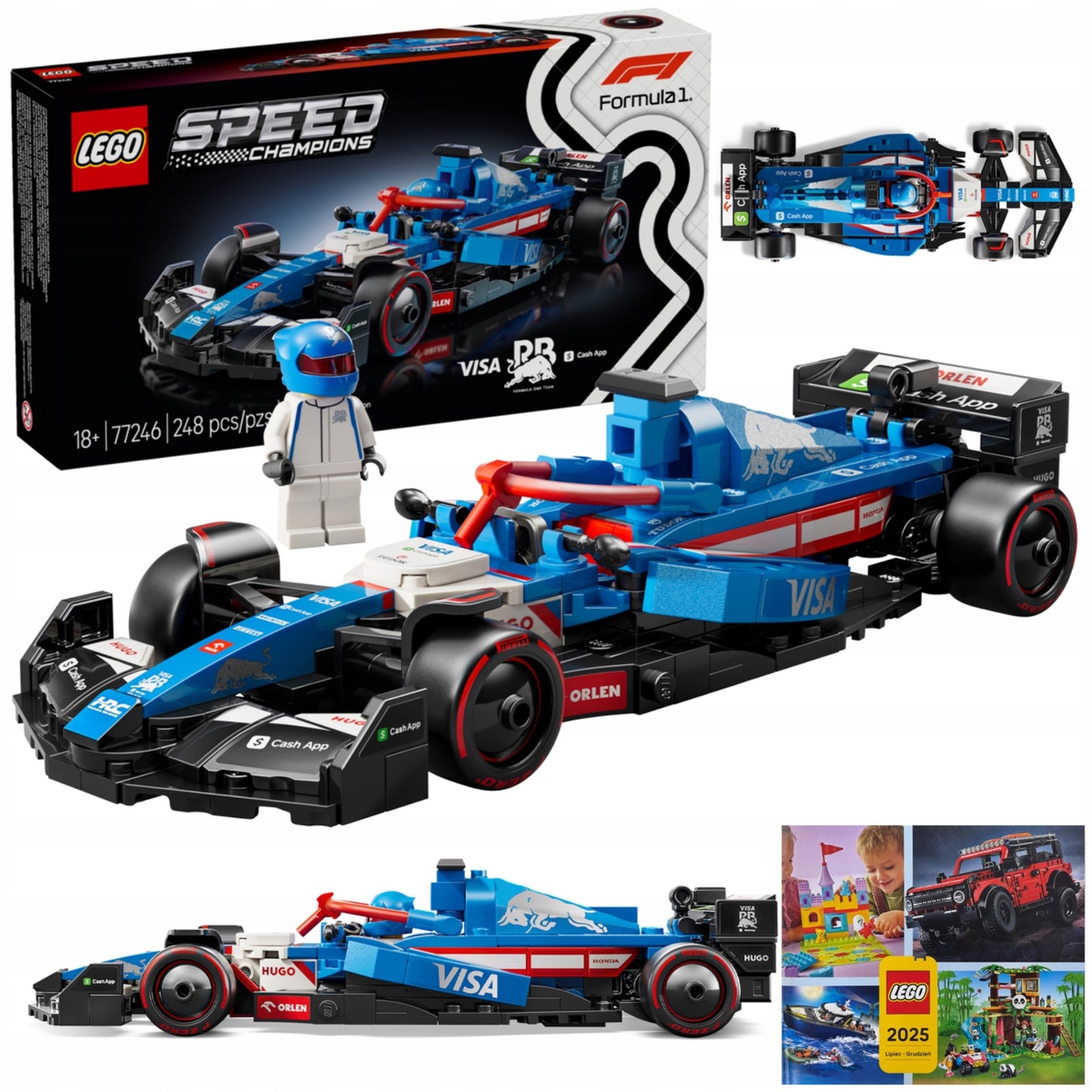 LEGO Speed Champions 77246 F1 bolidas Visa Cash App RB VCARB 01