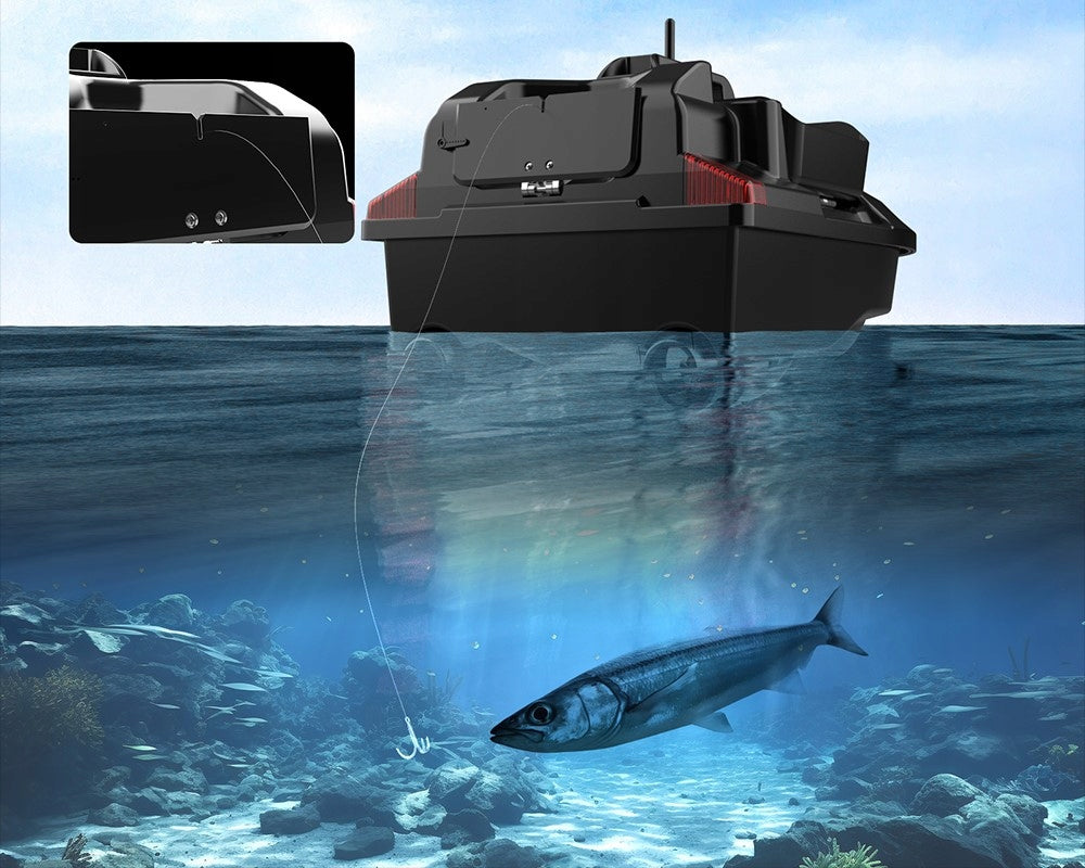 GPS masalinė valtis 500M LED 2KG Dvigubas variklis 10KM/H 12000mAh 2 akumuliatoriai KREPŠYS