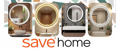 LED vonios veidrodis 80 cm apvalus su apšvietimu ir loft stiliaus rėmeliu, be garų