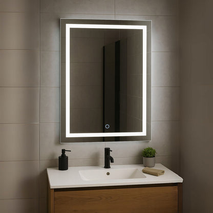 Vonios veidrodis LUNA 60 X 80 cm jutiklinis jungiklis LED apšvietimas