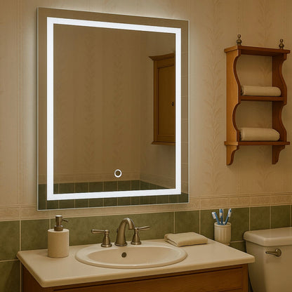 Vonios veidrodis LUNA 60 X 80 cm jutiklinis jungiklis LED apšvietimas