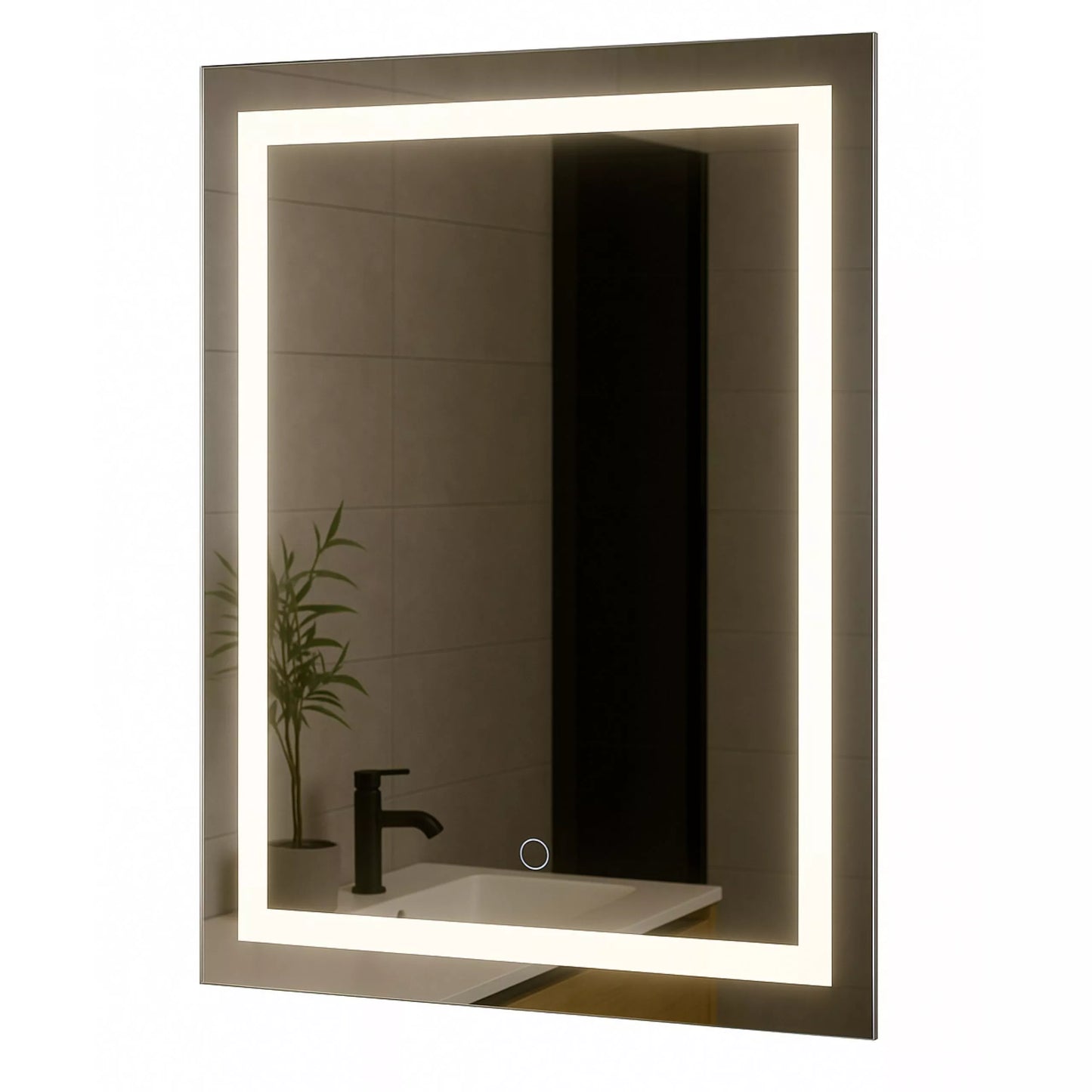 Vonios veidrodis LUNA 60 X 80 cm jutiklinis jungiklis LED apšvietimas