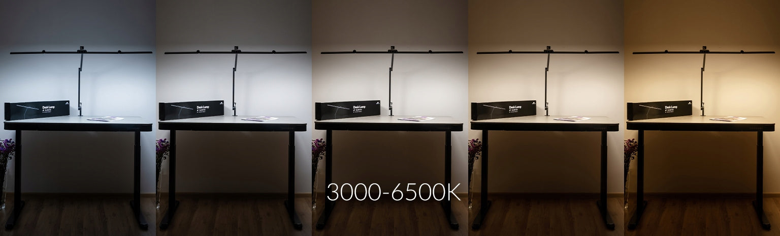 Lėmė be šešėlių braižomoji stalinė lempa su reguliuojamu kosmetiniu / manikiūro galvute