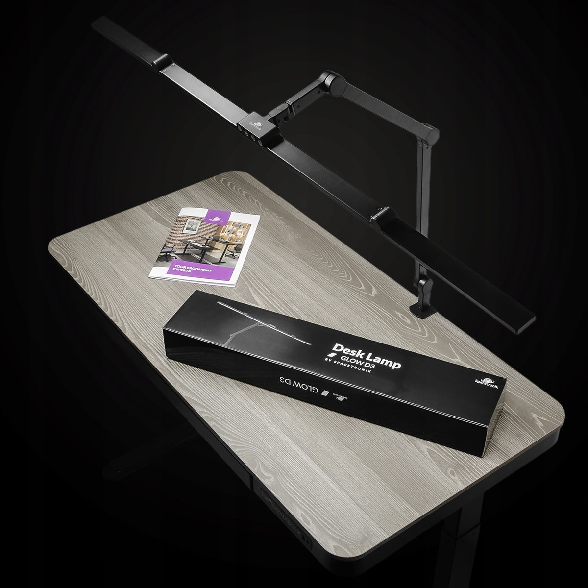 Lėmė be šešėlių braižomoji stalinė lempa su reguliuojamu kosmetiniu / manikiūro galvute