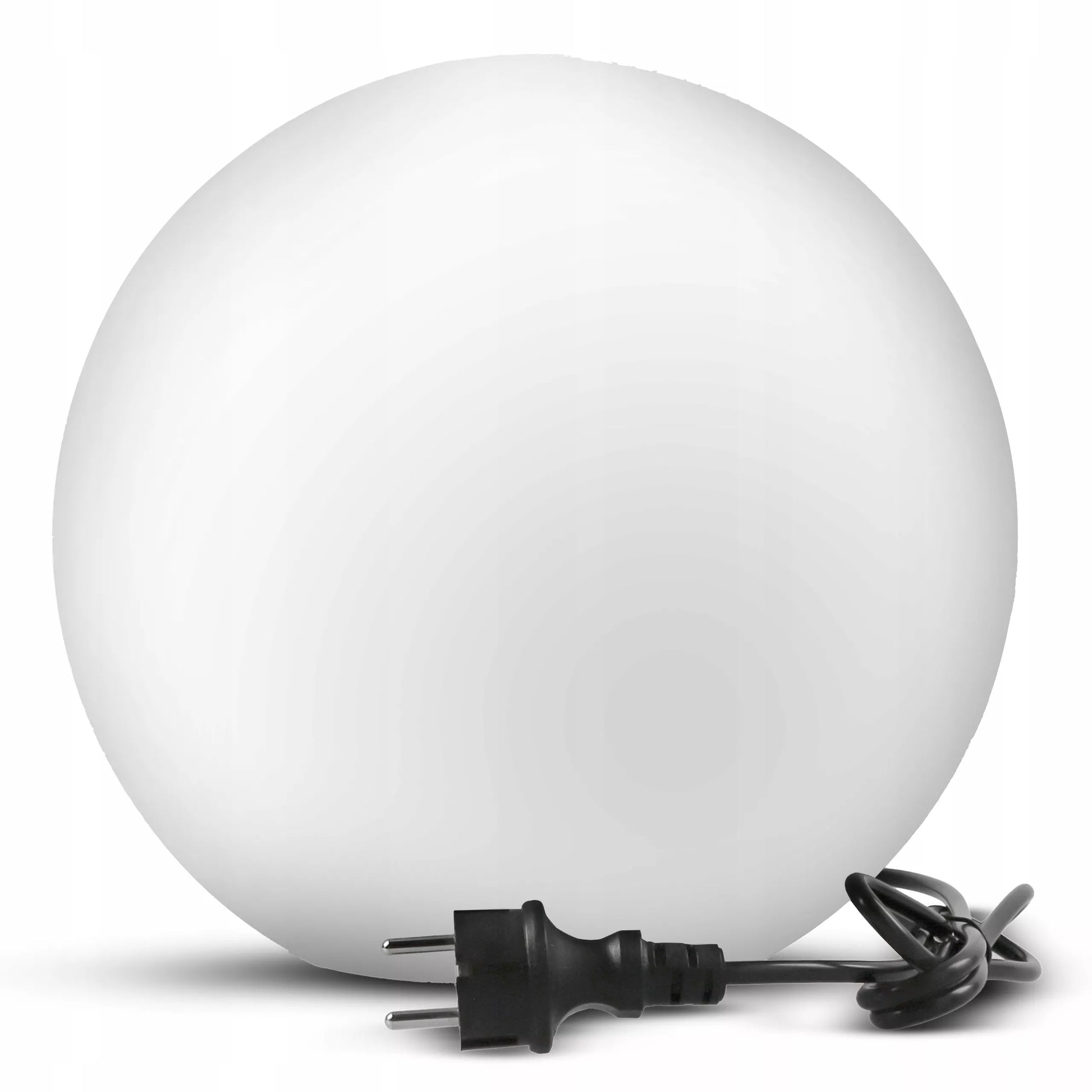 Sodo rutulio formos LED šviestuvas baltas 30cm IP65 230V E27 su integruotu smaigu į žemę
