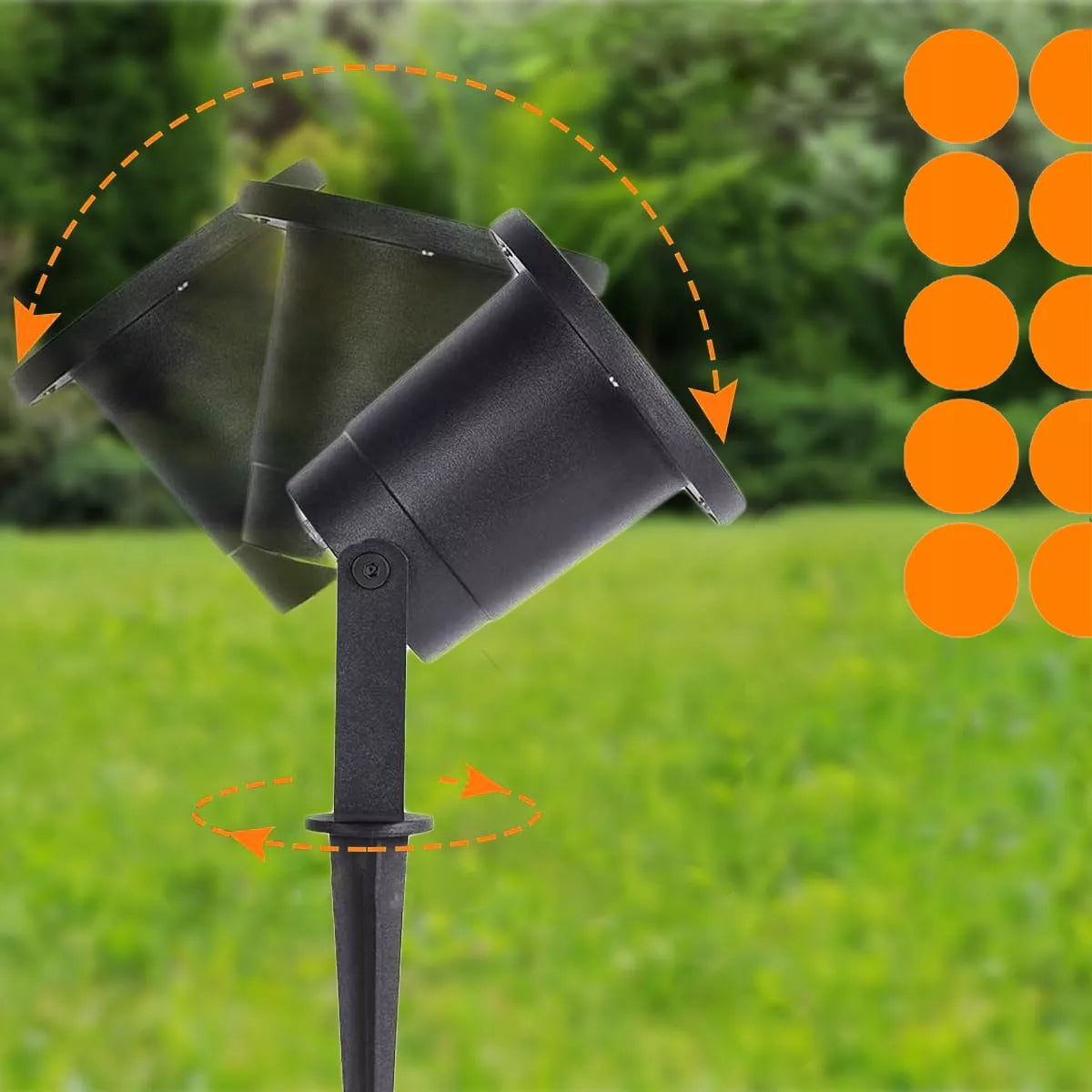 Sodo prožektorius LED GU10 lauko su 5W RGB TUYA LED lempute