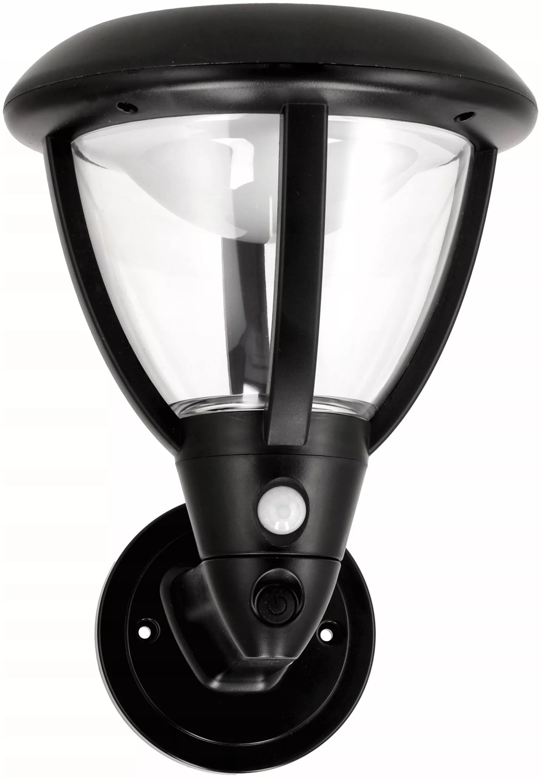 ECOLIGHT saulės energija maitinamas fasadinis LED šviestuvas su judesio ir sutemų jutikliu IP44