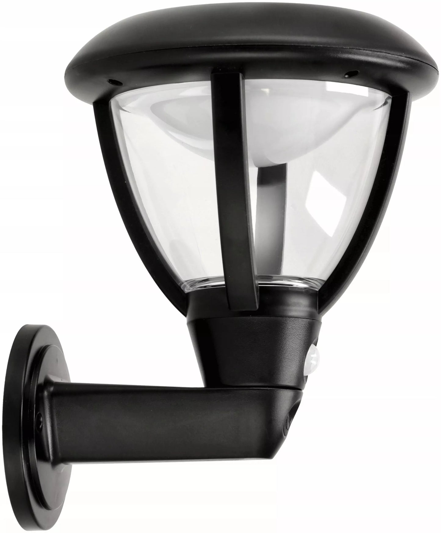 ECOLIGHT saulės energija maitinamas fasadinis LED šviestuvas su judesio ir sutemų jutikliu IP44