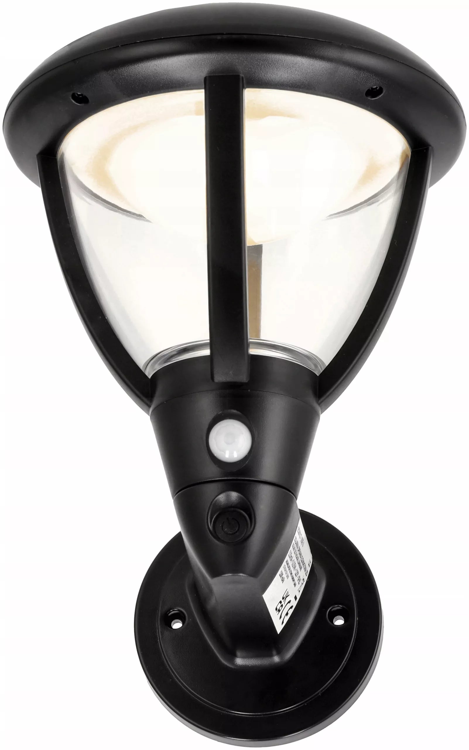 ECOLIGHT saulės energija maitinamas fasadinis LED šviestuvas su judesio ir sutemų jutikliu IP44