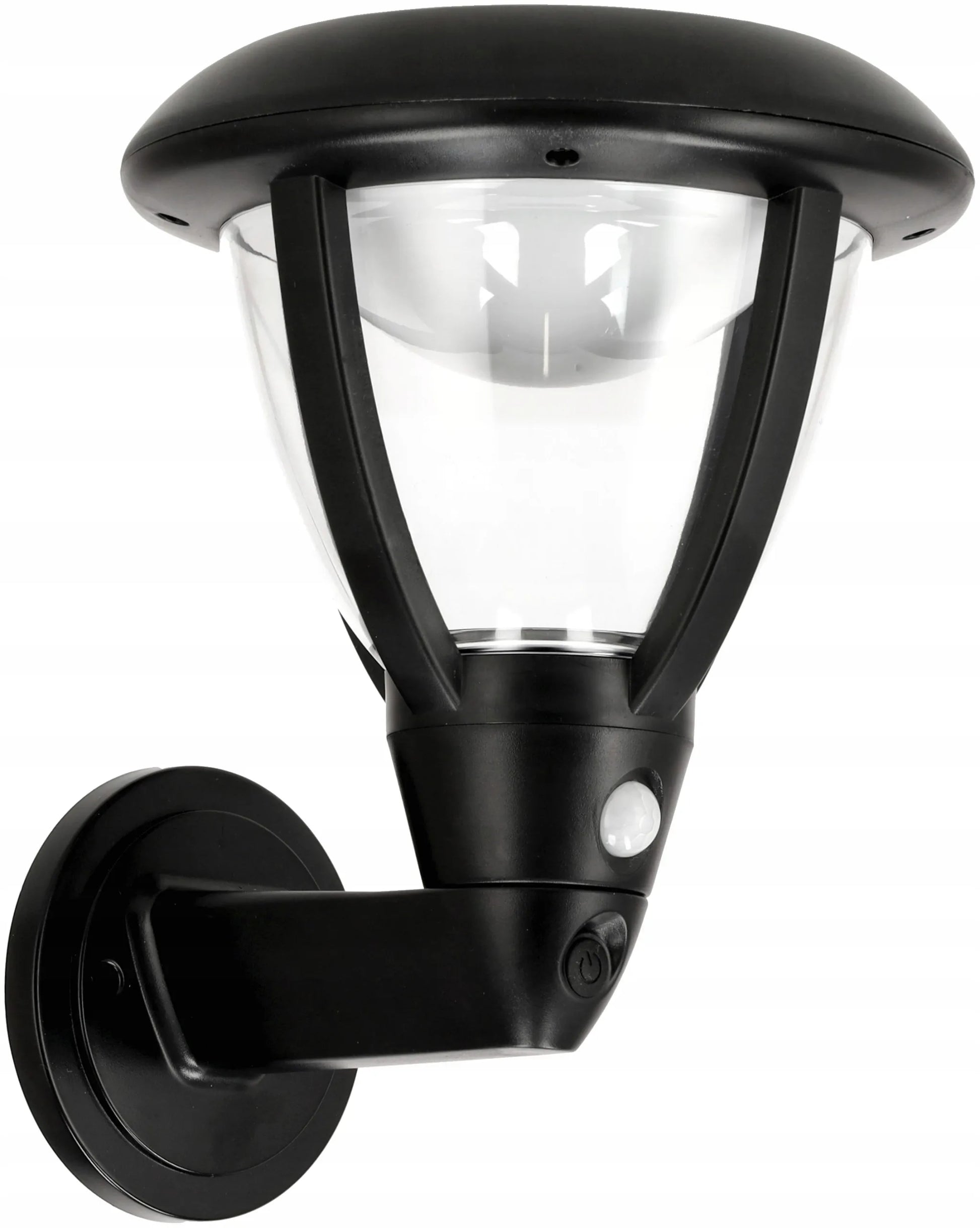 ECOLIGHT saulės energija maitinamas fasadinis LED šviestuvas su judesio ir sutemų jutikliu IP44