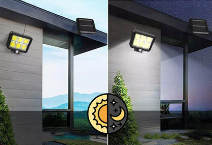 Lampa Solarna LED z Czujnikiem Ruchu i Zmierzchu, Naświetlacz Zewnętrzny