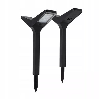 Ogrodowa lampa solarna LED IP65 66 cm wbijana, słupek z motywem motyla, 3000K/6000K, 2 w 1
