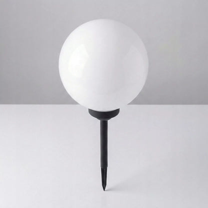 Ogródkowa lampa solarna LED w kształcie kuli, słupek do wbicia, 20 cm, czujnik zmierzchu, mocna