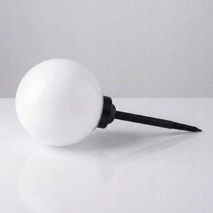 Ogródkowa lampa solarna LED w kształcie kuli, słupek do wbicia, 20 cm, czujnik zmierzchu, mocna