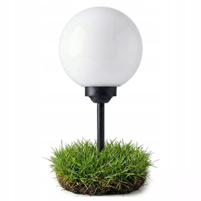 Ogródkowa lampa solarna LED w kształcie kuli, słupek do wbicia, 20 cm, czujnik zmierzchu, mocna