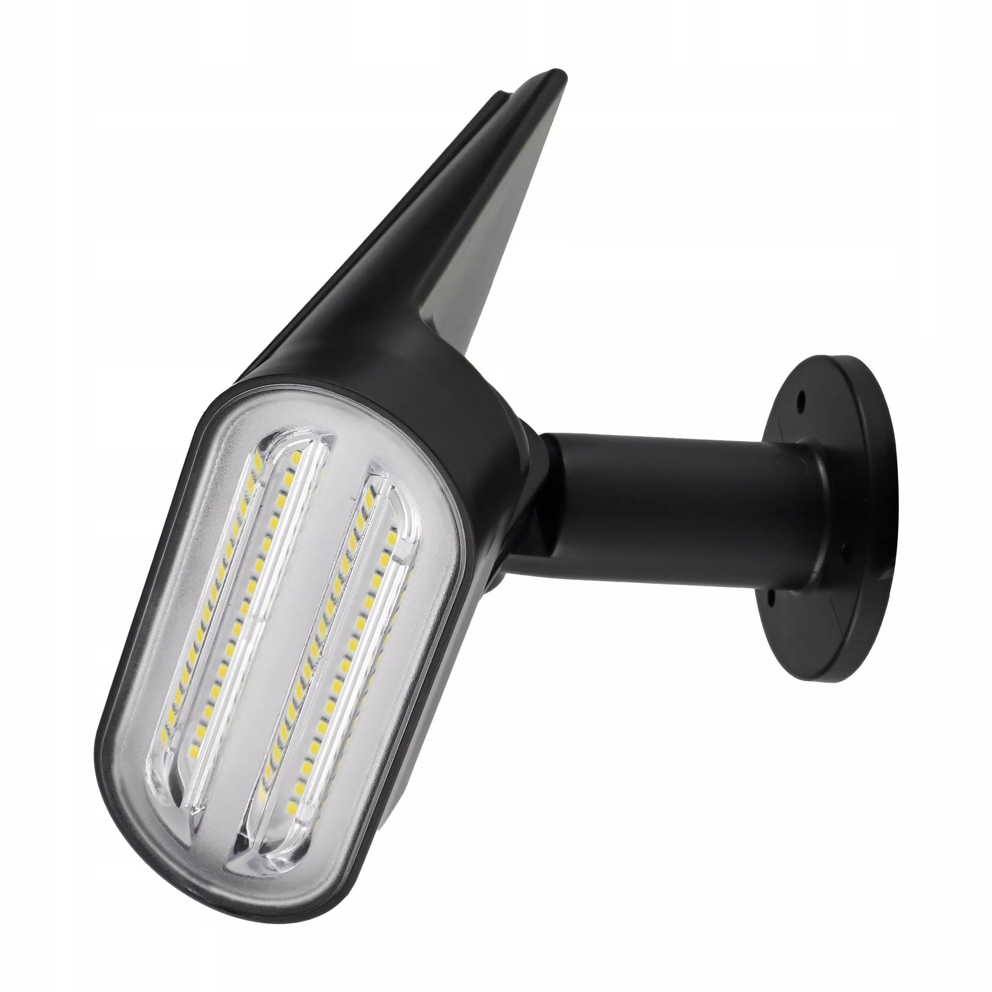 Solarna lampa ogrodowa LED, reflektor i kinkiet ścienny 2 w 1 z czujnikiem zmierzchu