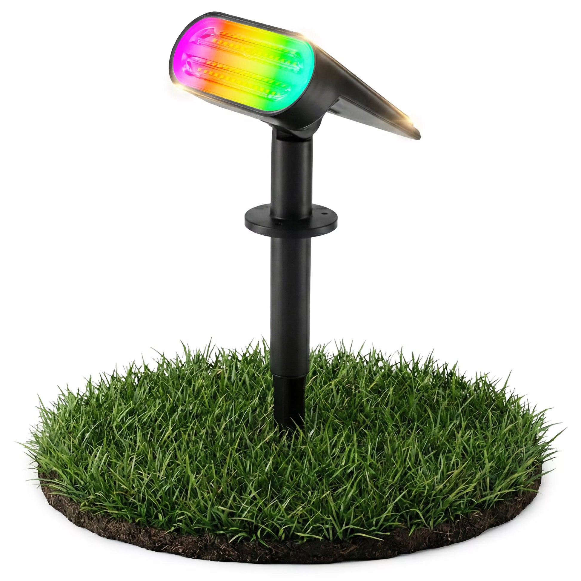 Solarna lampa ogrodowa LED, reflektor i kinkiet ścienny 2 w 1 z czujnikiem zmierzchu