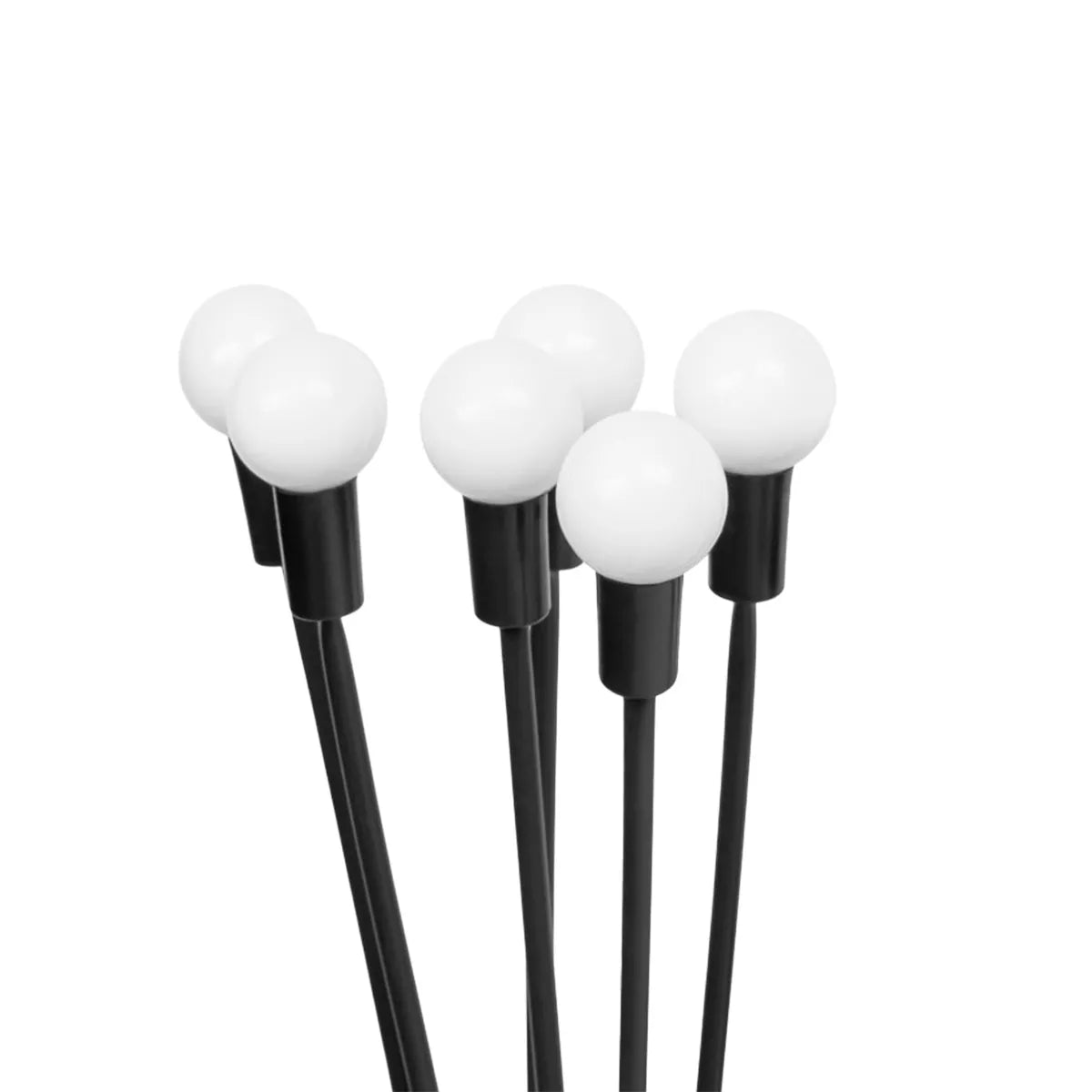Ogrodowa lampa solarna LED wbijana w ziemię w kształcie kul z czujnikiem zmierzchu IP44
