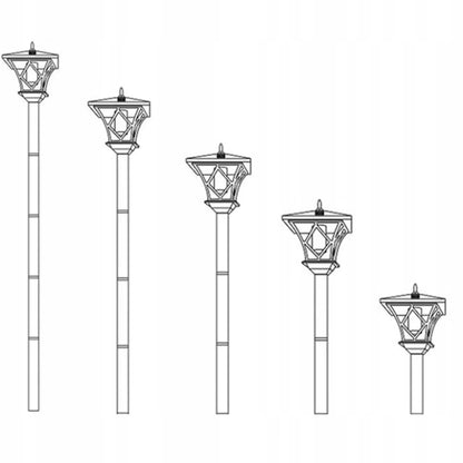 Sodo LED saulės energija maitinamas šviestuvas, 1,5 m stulpas