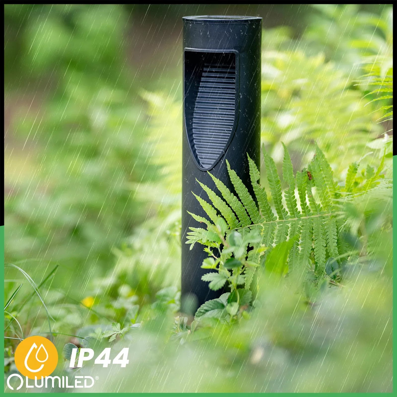 Dekoracyjna wbijana solarna lampa ogrodowa LED w formie słupka z czujnikiem zmierzchu