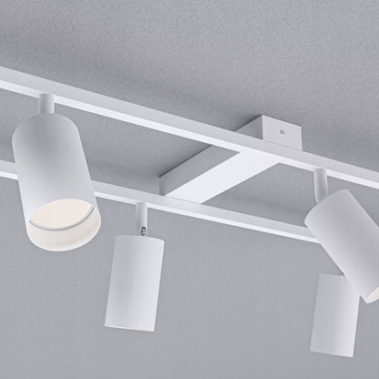 Lubinis šviestuvas su 6 GU10 LED/halogeniniais taškiniais prožektoriais, reguliuojamas sieninis šviestuvas, LED lubinė lempa