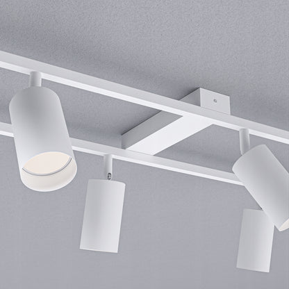 Lubinis šviestuvas su 6 GU10 LED/halogeniniais taškiniais prožektoriais, reguliuojamas sieninis šviestuvas, LED lubinė lempa