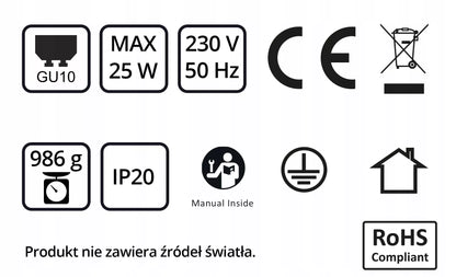 Lubinis šviestuvas Liustra Plafonas Vamzdžiai Metalinis SPOT BG4 LED GU10