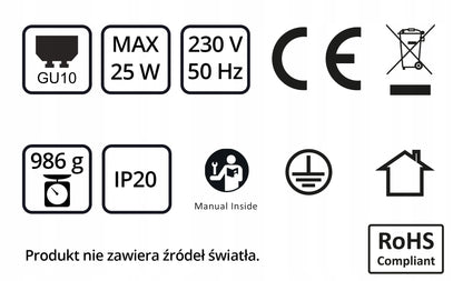 Lubinis šviestuvas Liustra Plafonas Vamzdžiai Metalinis SPOT BG4 LED GU10