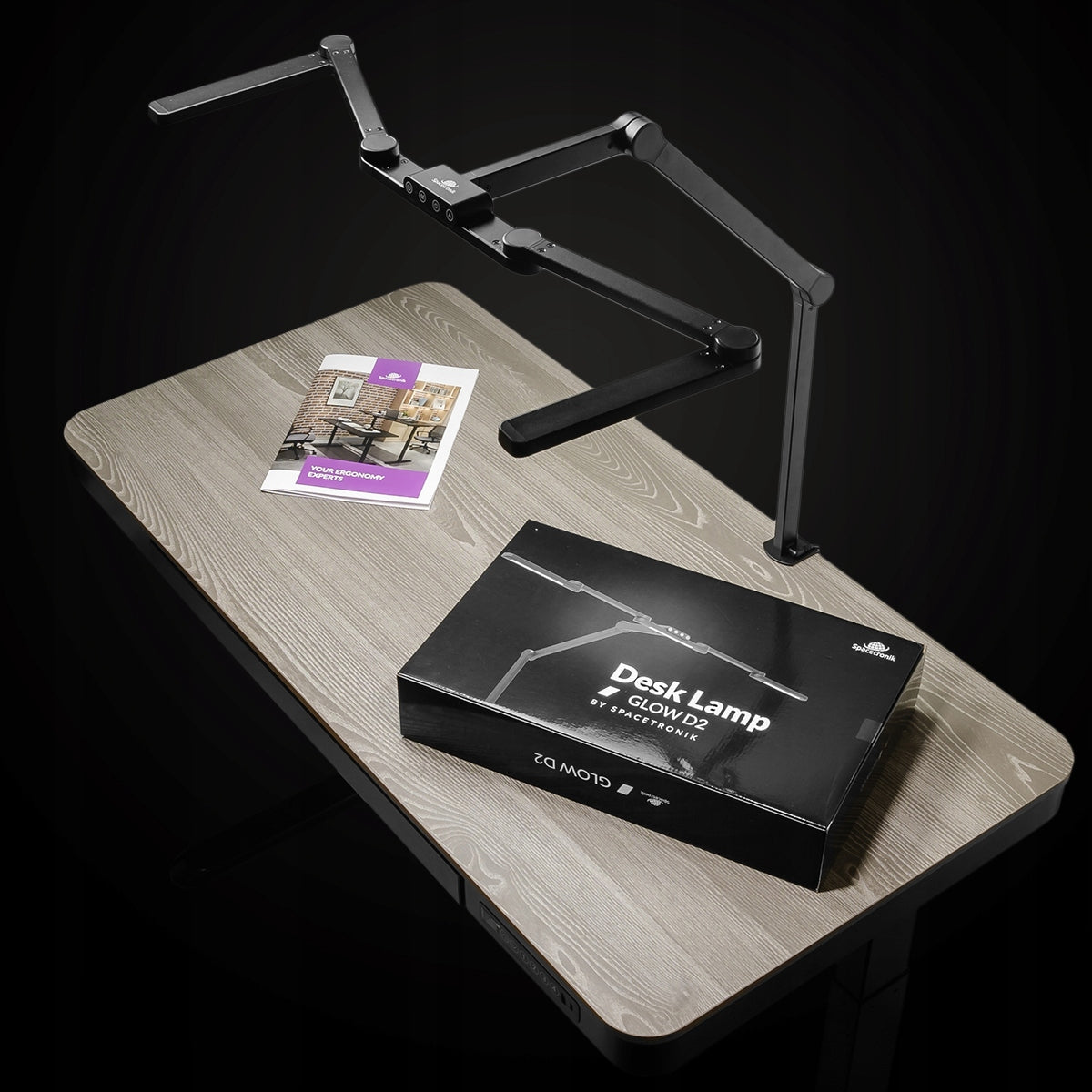 LED stalioninė bešešėlinė darbinė lempa su šviesos ir spalvos temperatūros reguliavimu Glow D2