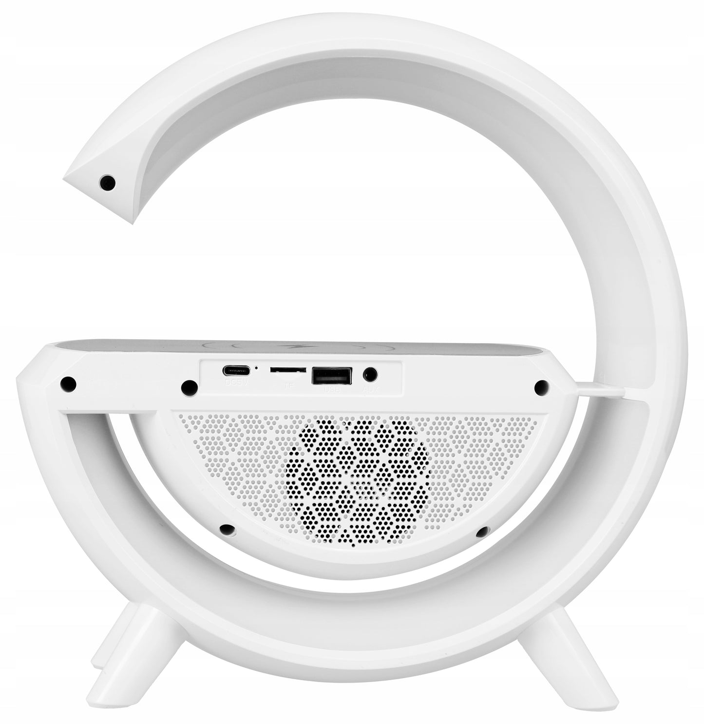 LED RGB Stalo Lempa Garsiakalbis Įkroviklis Indukcinis QI Laikrodis Žadintuvas Radijas