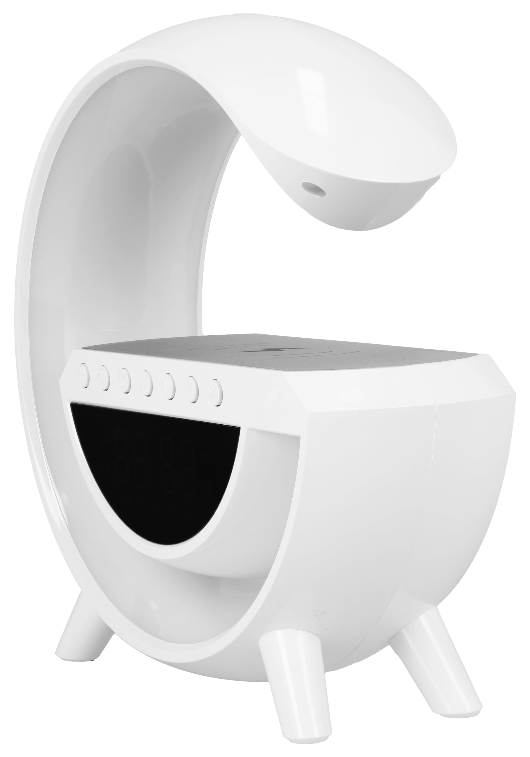 LED RGB Stalo Lempa Garsiakalbis Įkroviklis Indukcinis QI Laikrodis Žadintuvas Radijas