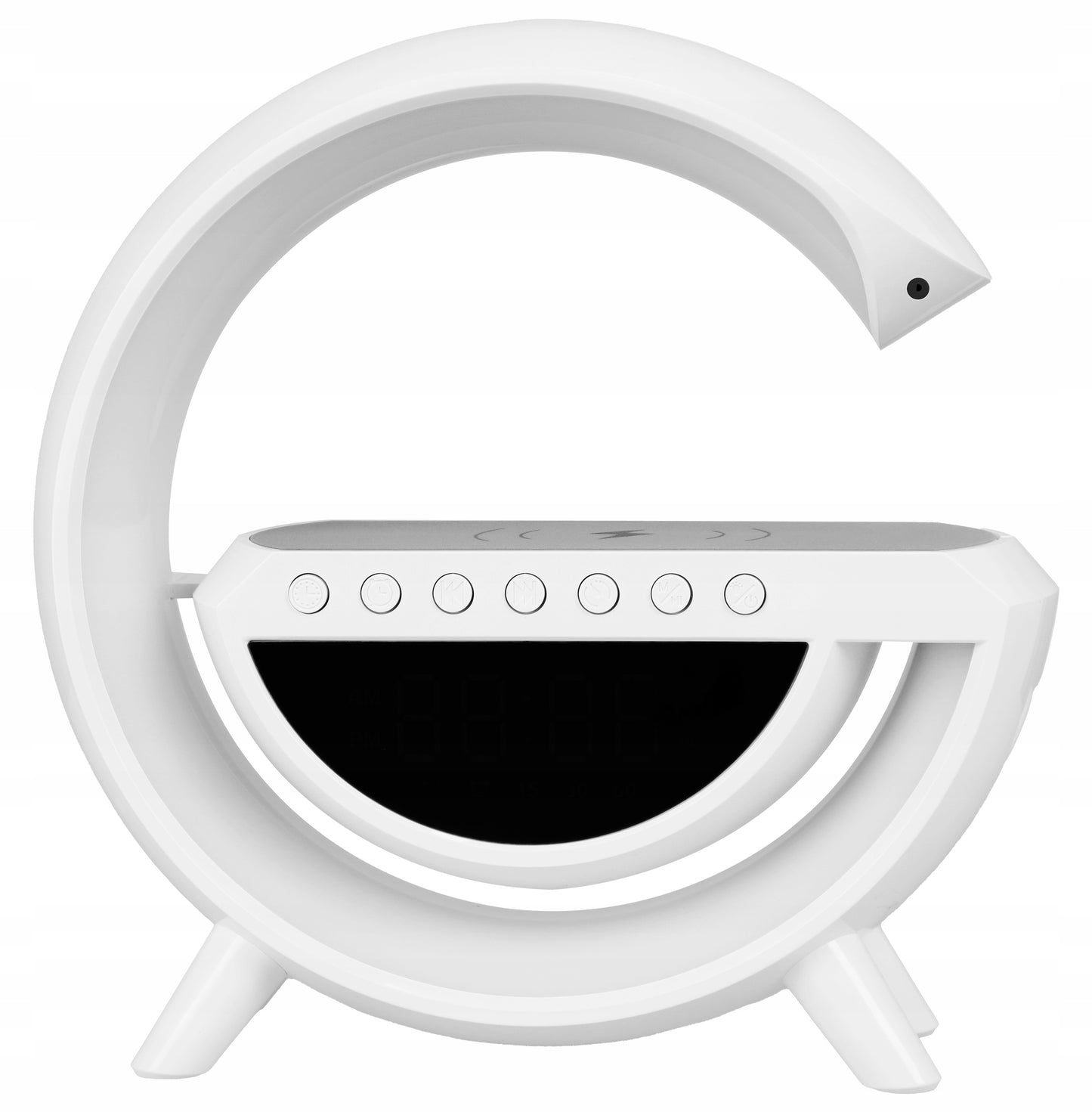 LED RGB Stalo Lempa Garsiakalbis Įkroviklis Indukcinis QI Laikrodis Žadintuvas Radijas