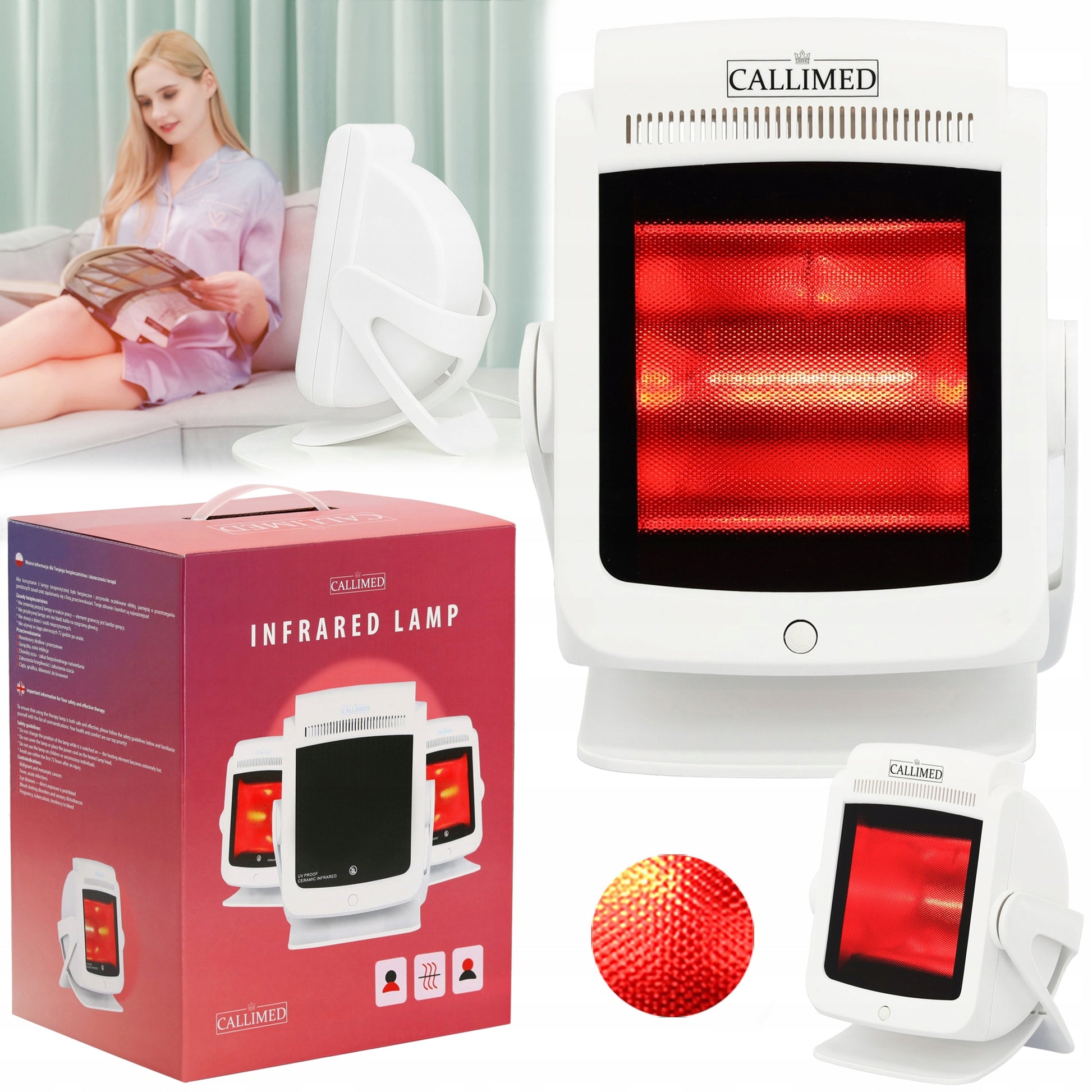 Infraraudonųjų spindulių lempa Sollux gydomoji terapinis infraraudonųjų spindulių šildytuvas