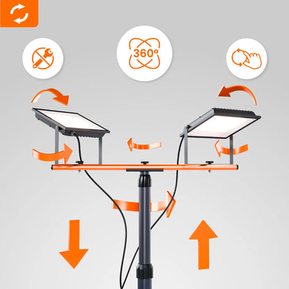 Smartled stovimas LED prožektorius 100 W, juodas, IP65, 11000 lm, 4500 K
