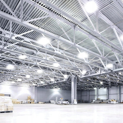 Pramoninis LED UFO High Bay šviestuvas garažui ir sandėliams, 100W, 10000lm