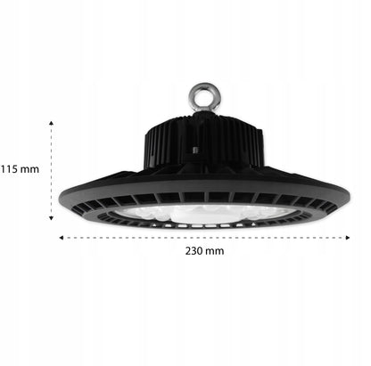 Pramoninis LED UFO High Bay šviestuvas garažui ir sandėliams, 100W, 10000lm