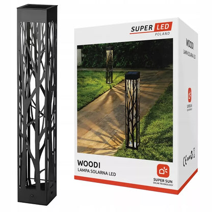 Ogrodowa lampa solarna LED POCHODNIA PŁOMIEŃ wbijana ażurowa SuperLED