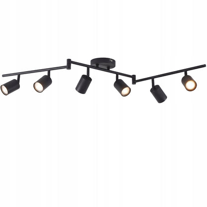 Lubinis sieninis šviestuvas su 6 GU10 halogeniniais taškiniais šviestuvais, virštinkinis SuperLED