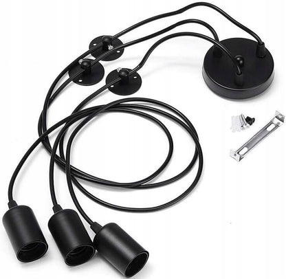 Lubinis pakabinamas šviestuvas "Voras" 3x E27 LED liustra loft SuperLED