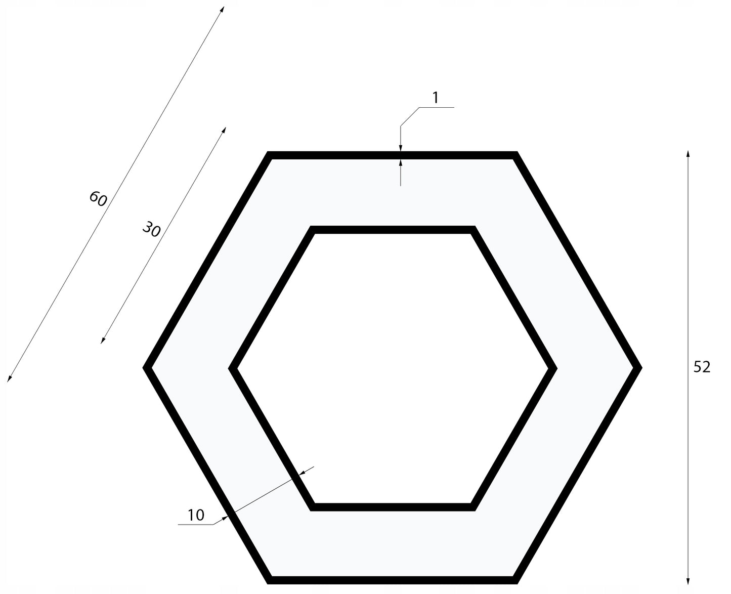 Lubinis kabantis šviestuvas-kristalas LED 60cm Hexagon
