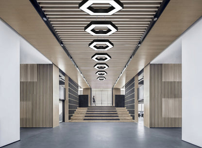 Lubinis kabantis šviestuvas-kristalas LED 60cm Hexagon