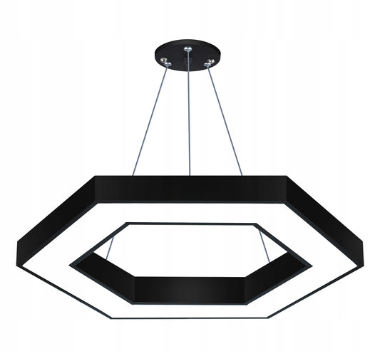 Pakabinamas lubinis LED šviestuvas 80cm Šešiakampis