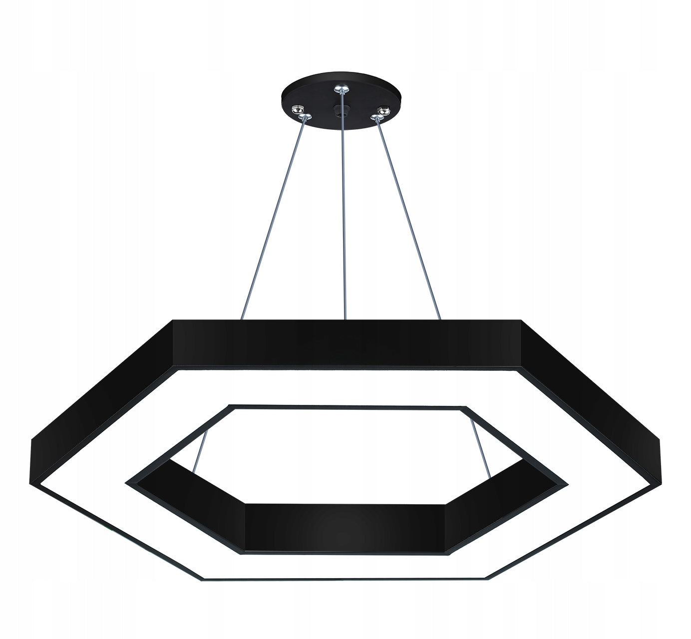 Pakabinamas lubinis LED šviestuvas 80cm Šešiakampis